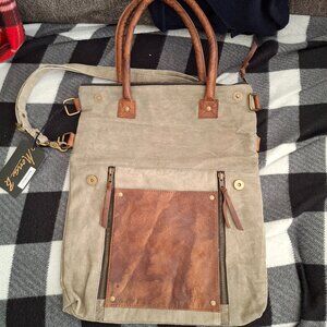 Mona B. Fold-Over Canvas Tote Bag